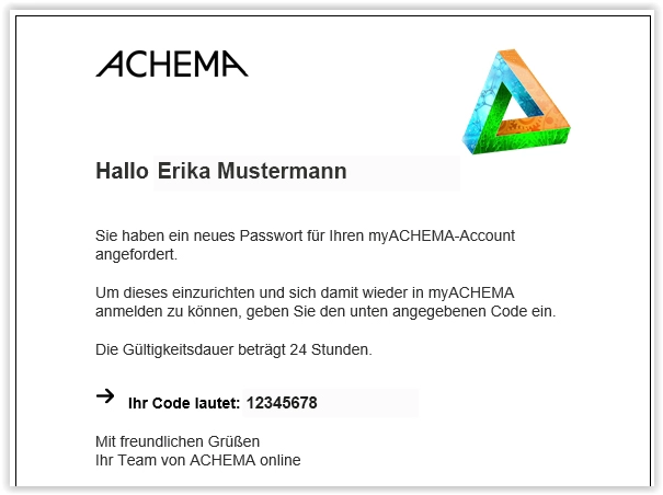 E-Mail mit Verification-Code